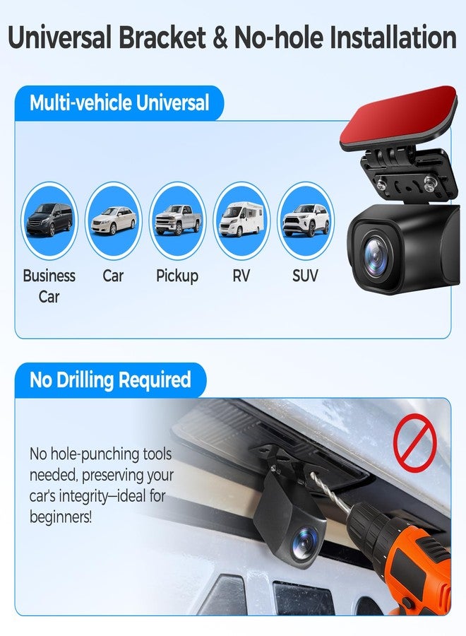 AZDOME Rear Camera Holder Rear Window Bracket for Most Back Camera Dash Cam AZDOME M550 PG17 PG19X M01 Pro M550 Max Car Cam for REDTIGER F7N, CHORTAU, Kingslim, Z-Edge - Image 5